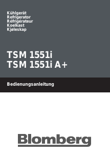 Manual Blomberg TSM1551i Refrigerator