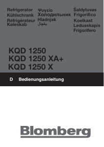 Bedienungsanleitung Blomberg KQD 1250 X Kühl-gefrierkombination