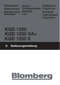 Rokasgrāmata Blomberg KQD 1250 XA+ Ledusskapis ar saldētavu