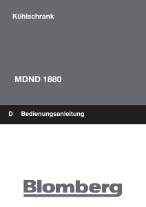 Bedienungsanleitung Blomberg MDND 1880 Kühl-gefrierkombination