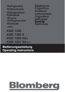 Käyttöohje Blomberg KQD 1251 XA++ Jääkaappipakastin
