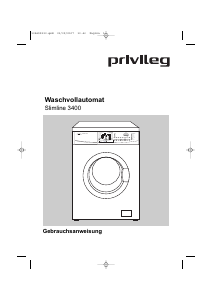 Bedienungsanleitung Privileg Slimline 3400 Waschmaschine