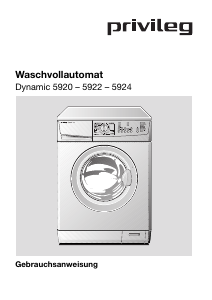Bedienungsanleitung Privileg Dynamic 5920 Waschmaschine
