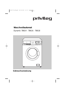 Bedienungsanleitung Privileg Dynamic 78618 Waschmaschine