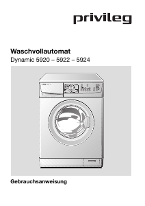 Bedienungsanleitung Privileg Dynamic 5922 Waschmaschine