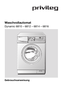 Bedienungsanleitung Privileg Dynamic 6812 Waschmaschine