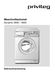 Bedienungsanleitung Privileg Dynamic 5930 Waschmaschine