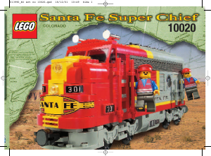 Handleiding Lego set 10020 City Santa Fe locomotief