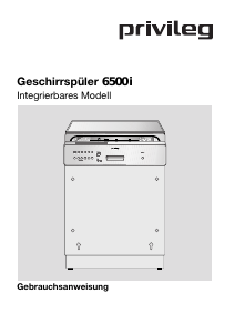 Bedienungsanleitung Privileg 6500 i Geschirrspüler