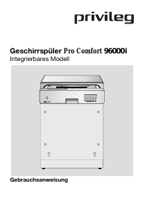 Bedienungsanleitung Privileg Pro Comfort 96000 i Geschirrspüler