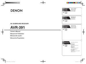 Manual de uso Denon AVR-391 Receptor