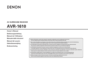 Mode d’emploi Denon AVR-1610 Récepteur