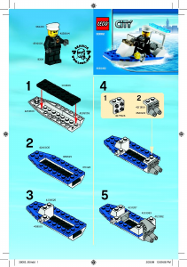 Bruksanvisning Lego set 30002 City Polisbåt