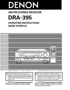 Mode d’emploi Denon DRA-395 Récepteur