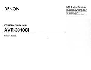 Manual Denon AVR-3310CI Receiver