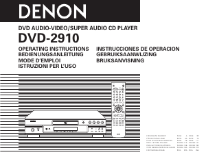 Mode d’emploi Denon DVD-2910 Lecteur DVD