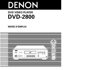 Mode d’emploi Denon DVD-2800 Lecteur DVD