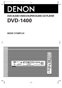 Mode d’emploi Denon DVD-1400 Lecteur DVD