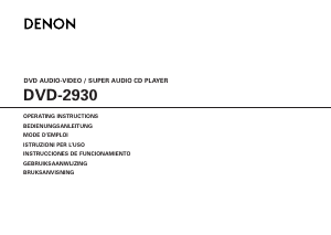 Mode d’emploi Denon DVD-2930 Lecteur DVD
