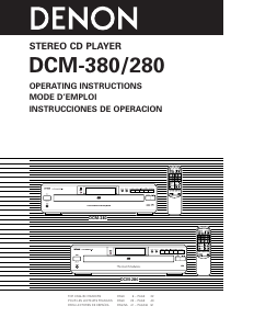 Manual de uso Denon DCM-380 Reproductor de CD