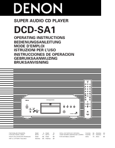 Bruksanvisning Denon DCD-SA1 CD-spelare