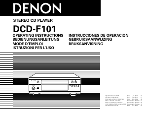 Manual de uso Denon DCD-F101 Reproductor de CD