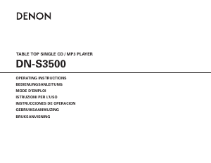 Manuale Denon DN-S3500 Lettore CD