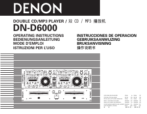 Bedienungsanleitung Denon DN-D6000 CD-player