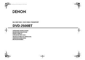 Mode d’emploi Denon DVD-2500BT Lecteur de blu-ray