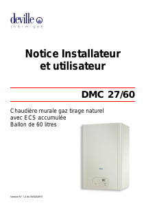 Mode d’emploi Deville DMC 27/60 Chaudière chauffage central