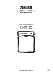 Bedienungsanleitung Zanussi-Electrolux ZDU111X Geschirrspüler