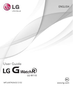 Handleiding LG W110 G Watch R Smartwatch