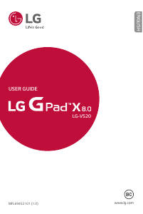 Manual LG LG-V520 G-Pad X 8.0 Tablet
