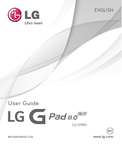 Handleiding LG LG-V80 G-Pad 8.0 Tablet