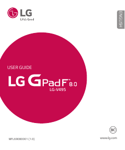 Manual LG LG-V495 G-Pad F 8.0 Tablet