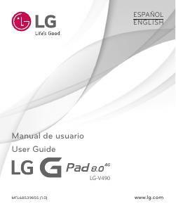 Manual LG LG-V490 G-Pad 8.0 Tablet