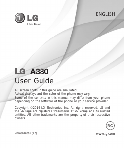 Handleiding LG A380 Mobiele telefoon