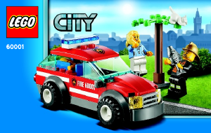Handleiding Lego set 60001 City Auto van de brandweerchef