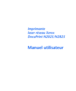 Mode d’emploi Xerox DocuPrint N2025 Imprimante