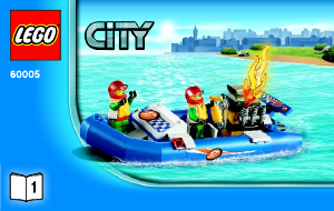 Manual de uso Lego set 60005 City Barco de bomberos