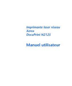 Mode d’emploi Xerox DocuPrint N2125 Imprimante