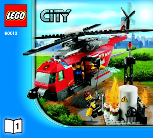 Manual Lego set 60010 City Resgate de helicóptero