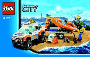 Manual Lego set 60012 City Jipe da guarda costeira