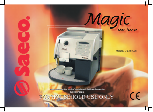 Mode d’emploi Saeco SUP012R Magic de Luxe Cafetière