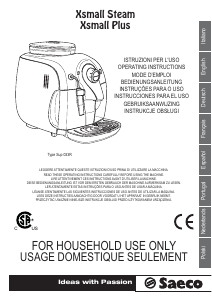 Manual Saeco SUP033R Xsmall Steam Coffee Machine