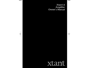 Manual Xtant 1.1i Car Amplifier