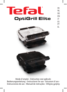 Manual Tefal GC750812 OptiGrill Elite Grelhador de contacto