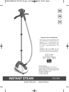 Manual Tefal IT2101X0 Instant Steam Garment Steamer