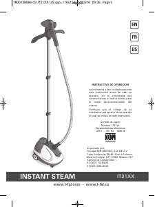 Mode d’emploi Tefal IT2101X0 Instant Steam Défroisseur