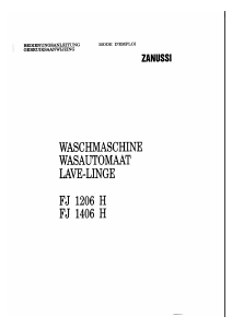 Bedienungsanleitung Zanussi FJ 1206 H Waschmaschine